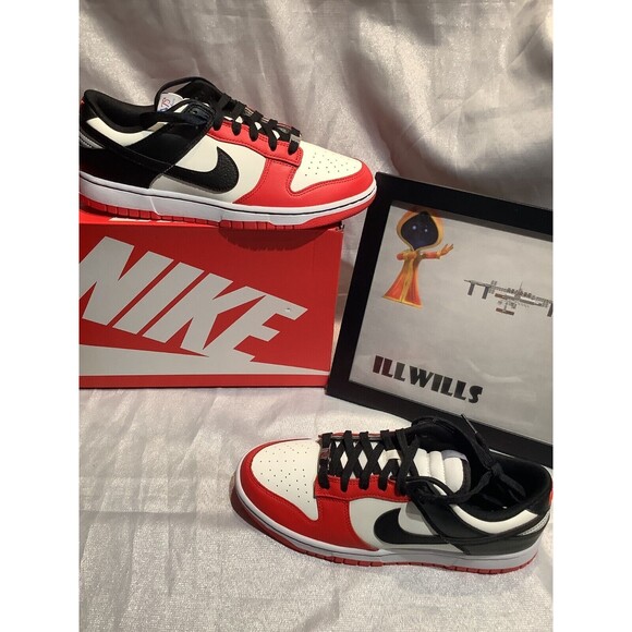 Nike Dunk Low EMB NBA 75th Anniversary Chicago Size 9 MEN\'S DD3363-100 Brand New main image 5